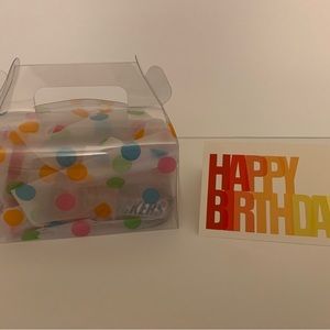 HAPPY BIRTHDAY GIFT BOX SNACKS & CANDY TREATS Card Bow Gummies CC Cookies M&Ms
